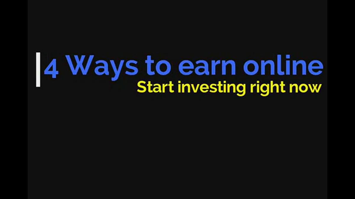 'Video thumbnail for 4 Ways to earn online | Save, grow, and earn money online | Michael's Hut'